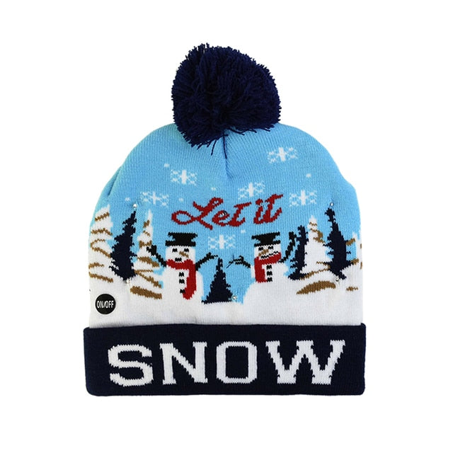 LED Christmas Knitted Hat