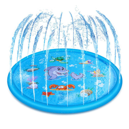 Children's lawn water spray game mat