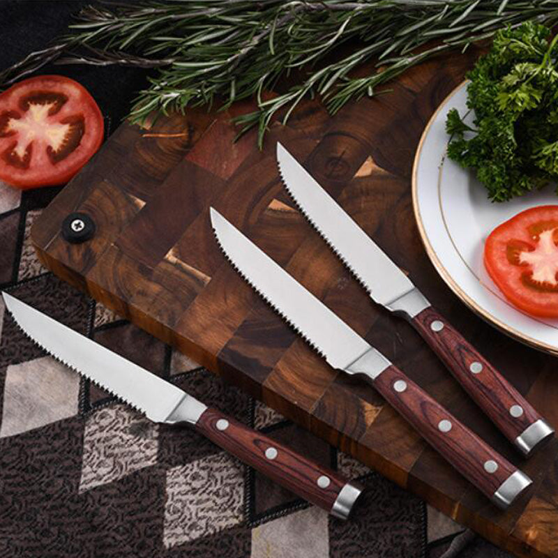 Stainless Steel Kitchen Chef Knives Fish Meat Utility Cleaver Knife Furit Vegetable Knife Wooden Handle Cultery Tools