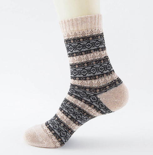 Winter Thick Warm Stripe Wool Socks Casual Sock Business Socks