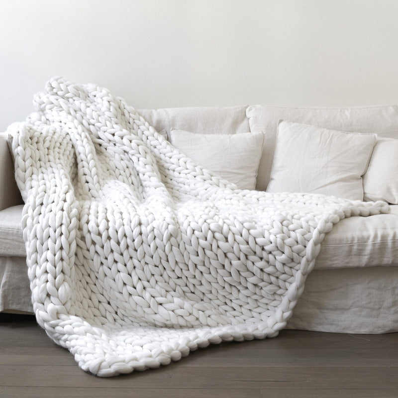 Nordic Thick Wool Hand-woven Blanket