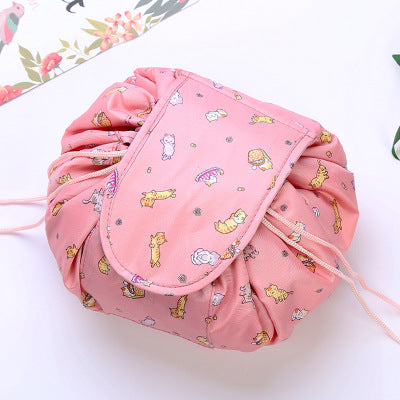 Animal Printing Large Capacity Drawstring Lazy Cosmetic Storage Bag