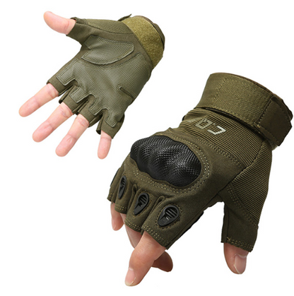 Tactical Gloves Army Military Men Gym Fitness Riding Half Finger Rubber Knuckle Protective Gear Male Tactical Gloves