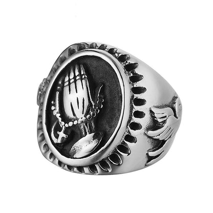 Peace Dove Titanium Steel Ring