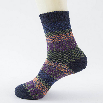 Winter Thick Warm Stripe Wool Socks Casual Sock Business Socks