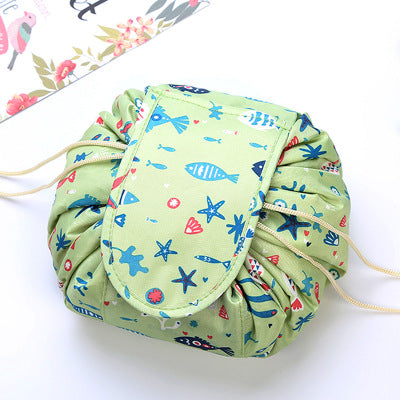 Animal Printing Large Capacity Drawstring Lazy Cosmetic Storage Bag