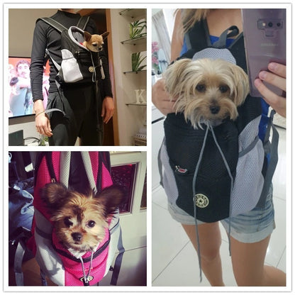 Pet Dog Carrier Bag Carrier For Dogs Backpack Out Double Shoulder Portable Travel Backpack Outdoor Pet Dog Carrier Bag Mesh