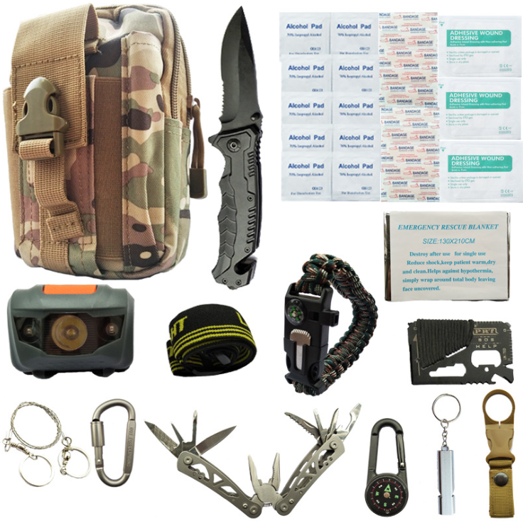 Travel outdoor equipment new first aid kit emergency survival kit tool car sos first aid kit set box