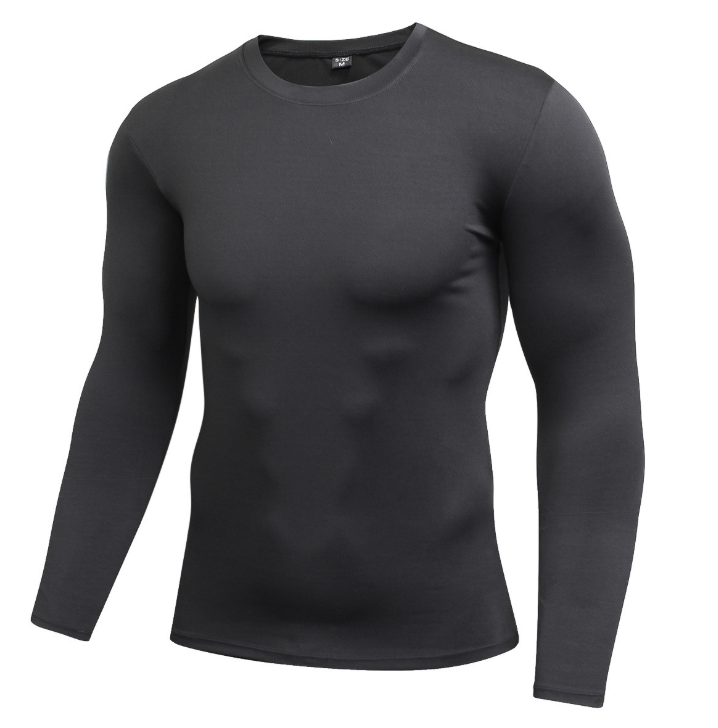 Men's Solid Quick-Drying Fitness Tight T-Shirt