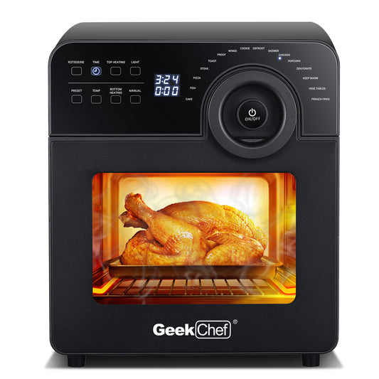 GRILL Reinigung Geek Chef Air Fryer Oven Toaster 4 Slice Toaster Convection Airfryer Countertop Oven, Roast, Reheat,Fry Oil-Free, 4 Accessories & Recipes Included 14.7 Quart,Ban Amazon