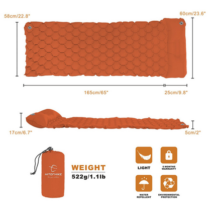 Outdoor Camping Inflatable Honeycomb Mattress Tent Sleeping Mat