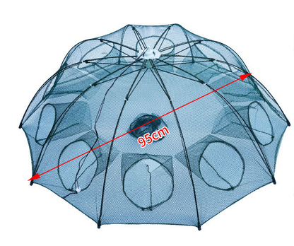 Strengthened 4-20 Holes Automatic Fishing Net Shrimp Cage Nylon Foldable Fish Trap Cast Net Cast Fold Crab Trap Fishing Network