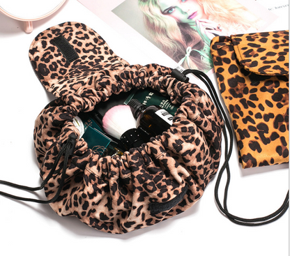 Animal Printing Large Capacity Drawstring Lazy Cosmetic Storage Bag