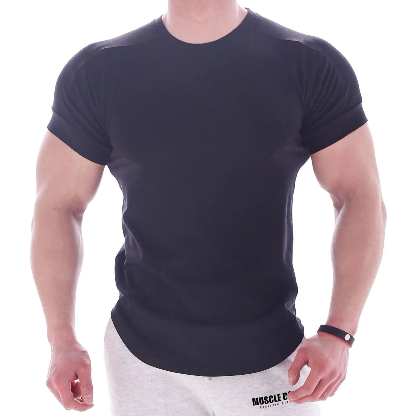 Men's Casual Round Neck Slim Fit Quick-Drying Breathable Sports Short-Sleeved T-Shirt