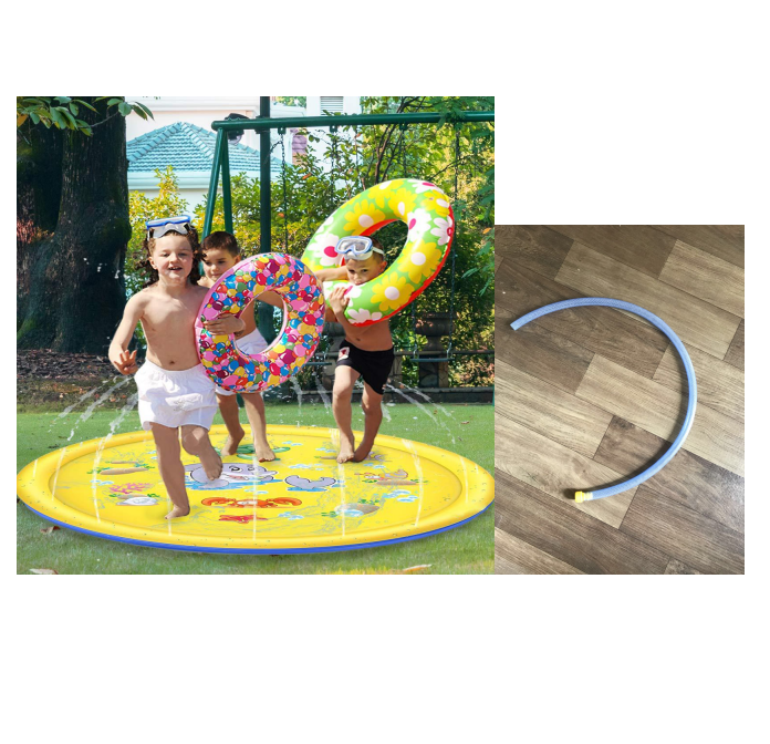 Children's lawn water spray game mat