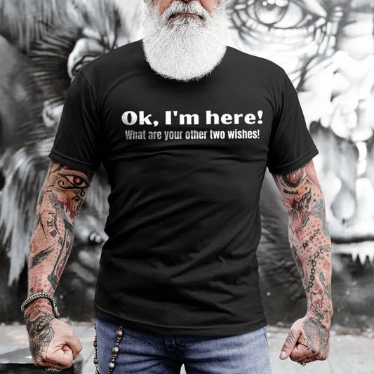 Men Casual Loose Letter Printing Short Sleeve T-Shirt
