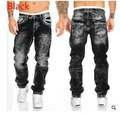 Men Casual Mid Waist Straight Jeans