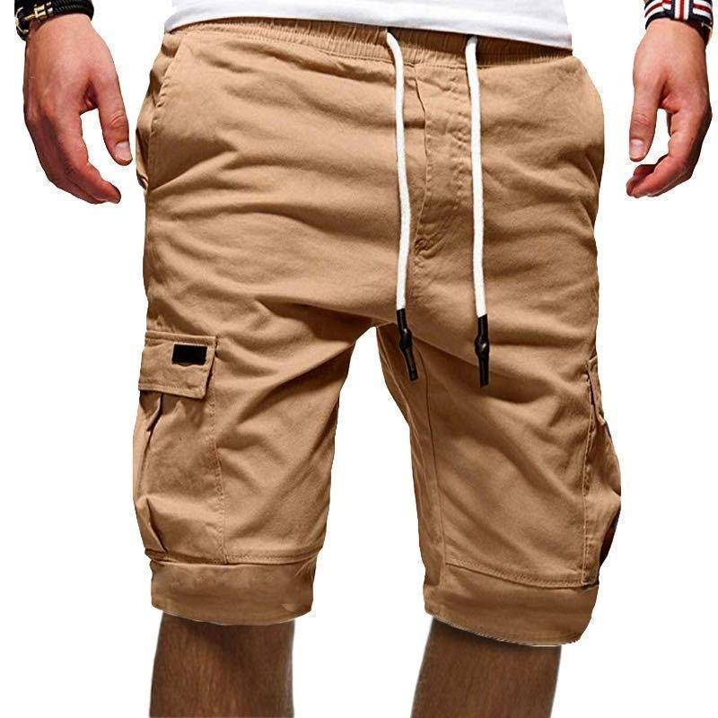 Men'S Casual Strappy Multi-Pocket Beach Shorts