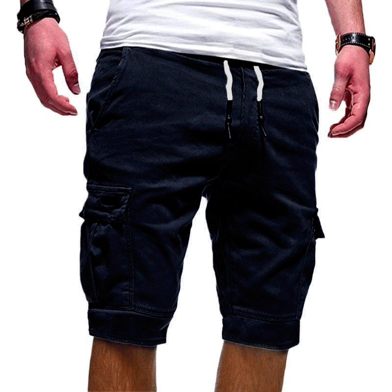 Men'S Casual Strappy Multi-Pocket Beach Shorts