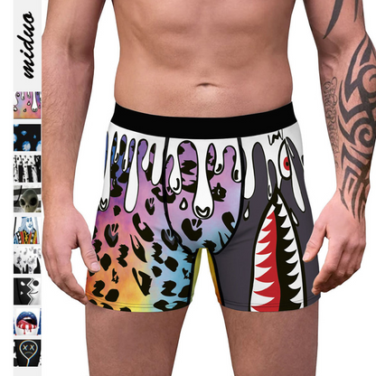 Men's Casual Shark Printed Breathable Boxer Underwear