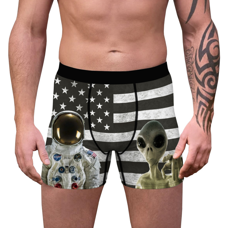 Men's Casual Shark Printed Breathable Boxer Underwear