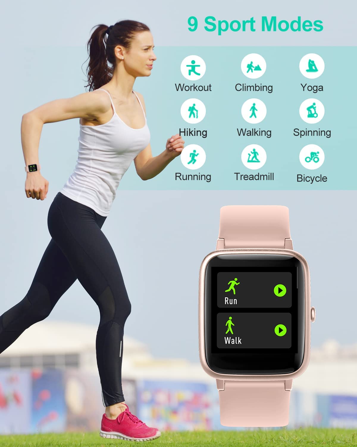 Smart Watch For IOS And Android Phones IP68 Waterproof Smartwatch Fitness Tracker Watch With Heart Rate Sleep Monitor Steps Calories Counter