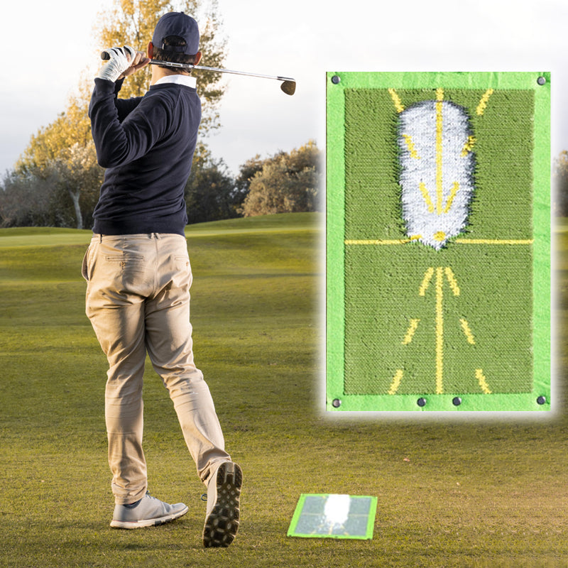 Portable Golf Training Mat For Swing Detection Batting Ball Trace Directional Detection Mat Swing Path Pads Swing Practice Pads