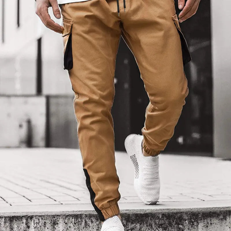 Men Fashion Color Matching Trousers