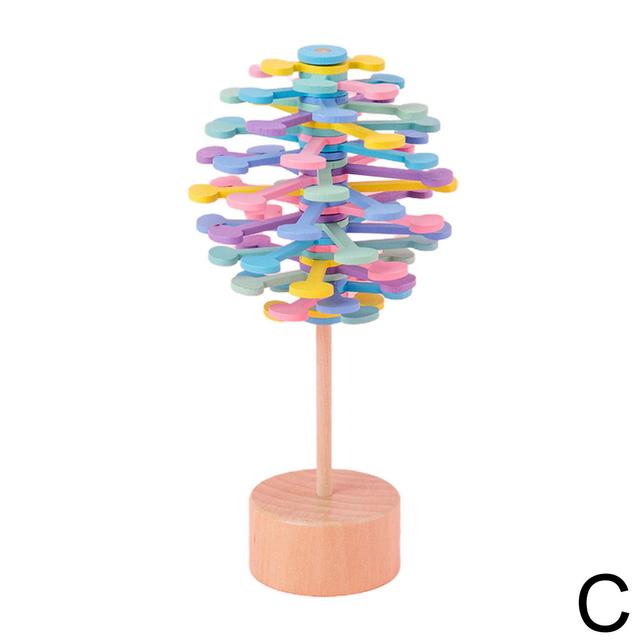 Wooden Spiral Lollipop Stress Relief Toy