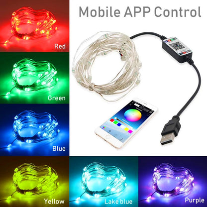 USB Smart Bluetooth LED String Lights