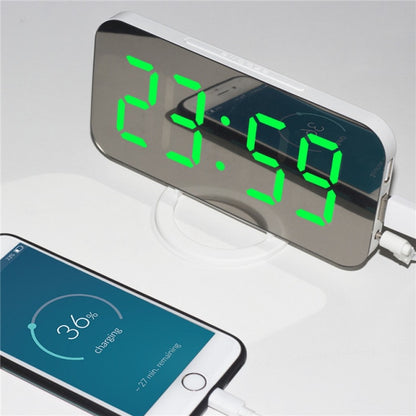 Digital LED Display Alarm Clock with 2 USB Output Ports