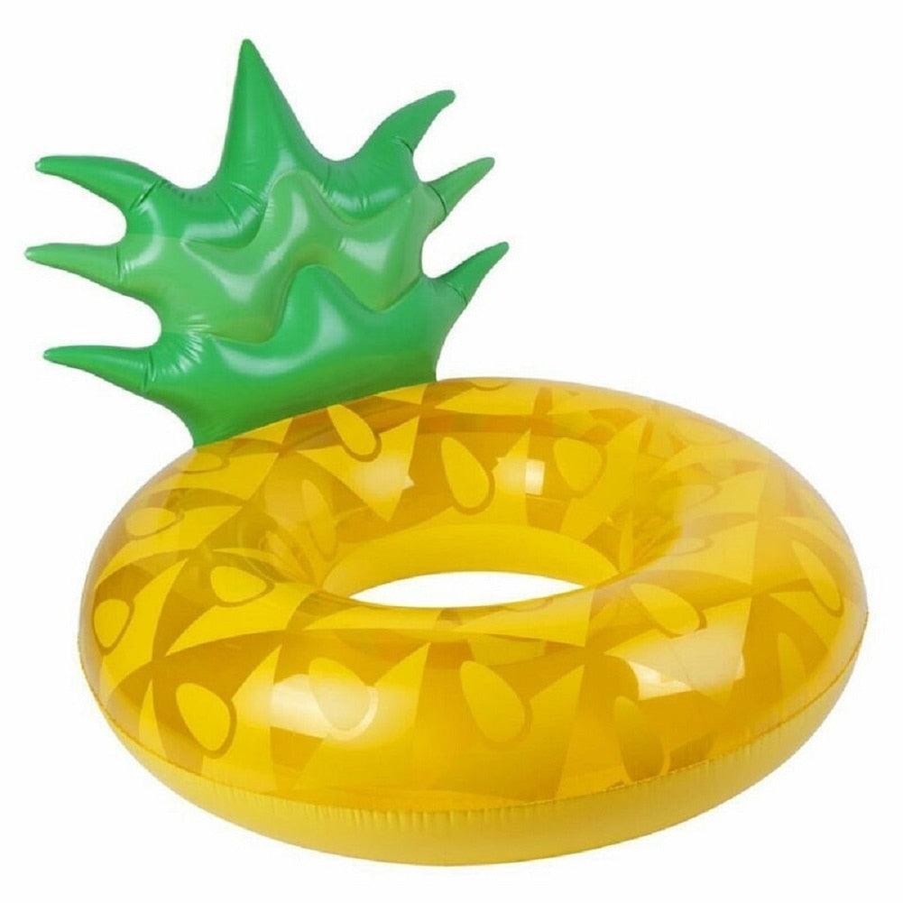 Giant Inflatable Pineapple Pool Float Summer Swimming Ring Pool Float Inner Tube Outdoor Beach Party Play Pool Water Fun Toy for