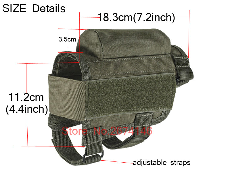 Hunting Gun Accessories Adjustable Rifle Shotgun Tactical Buttstock Cheek Rest Shooting Pad Ammo case Cartridges Holder Pouch