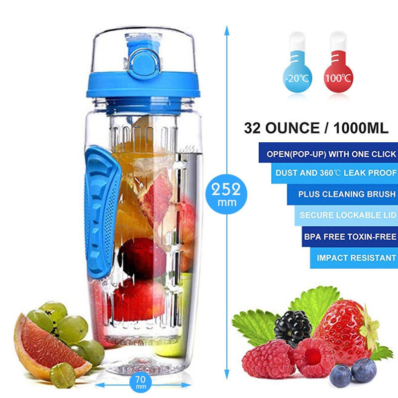 32 OZ Fruit Infuser Water Bottle