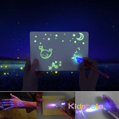 Big Size Illuminate Light Drawing Board In Dark Kids Paint Toy