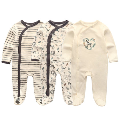 Cotton 1/3PCS Newborn Full Sleeve Autumn Clothing