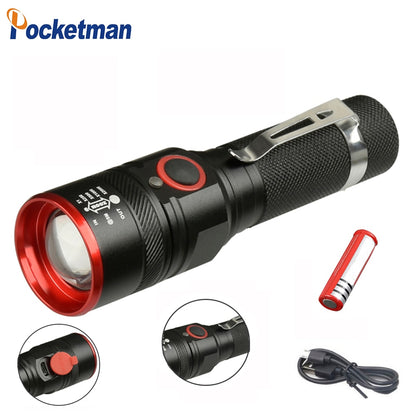 Waterproof 5200LM USB Rechargeable Flash light