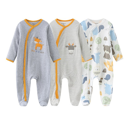 Cotton 1/3PCS Newborn Full Sleeve Autumn Clothing