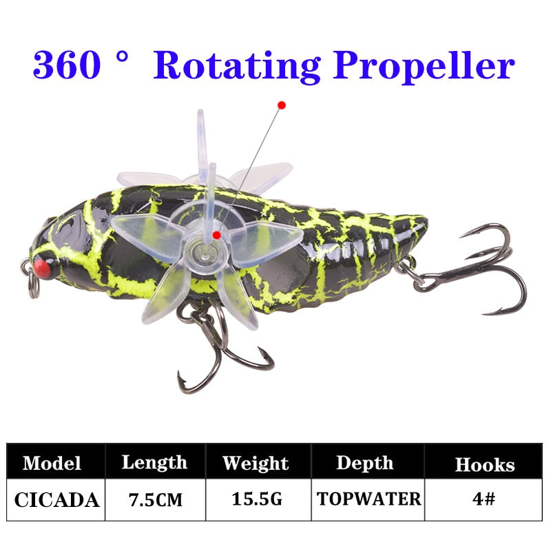 Rotating Propeller Fishing Lure