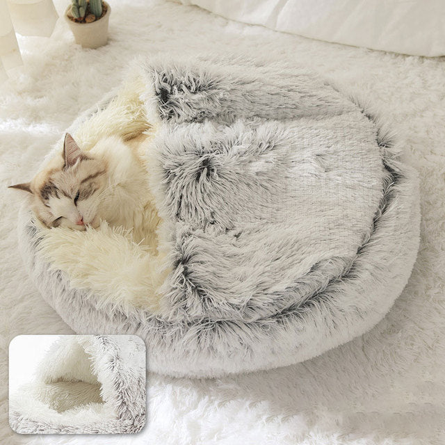 2 In 1 Long Plush Pet Bed