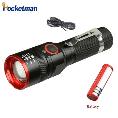 Waterproof 5200LM USB Rechargeable Flash light