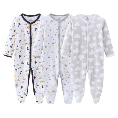 Cotton 1/3PCS Newborn Full Sleeve Autumn Clothing