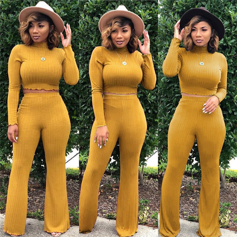 Fall Clothing 2 Piece Set Women Long Sleeve Top and Pants Set Lounge Wear Tracksuit Sets Womens Outfits Wholesale Dropshipping