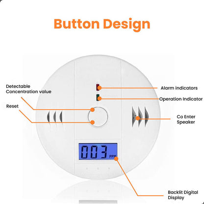 LCD Combination CO Carbon Monoxide Detector