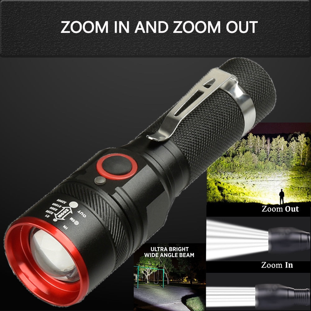 Waterproof 5200LM USB Rechargeable Flash light