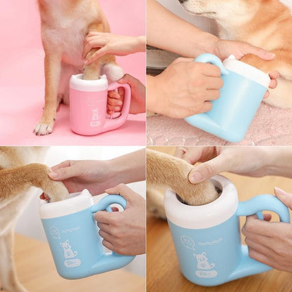 Portable Silicon Manual Dog Paw Cleaner Cup