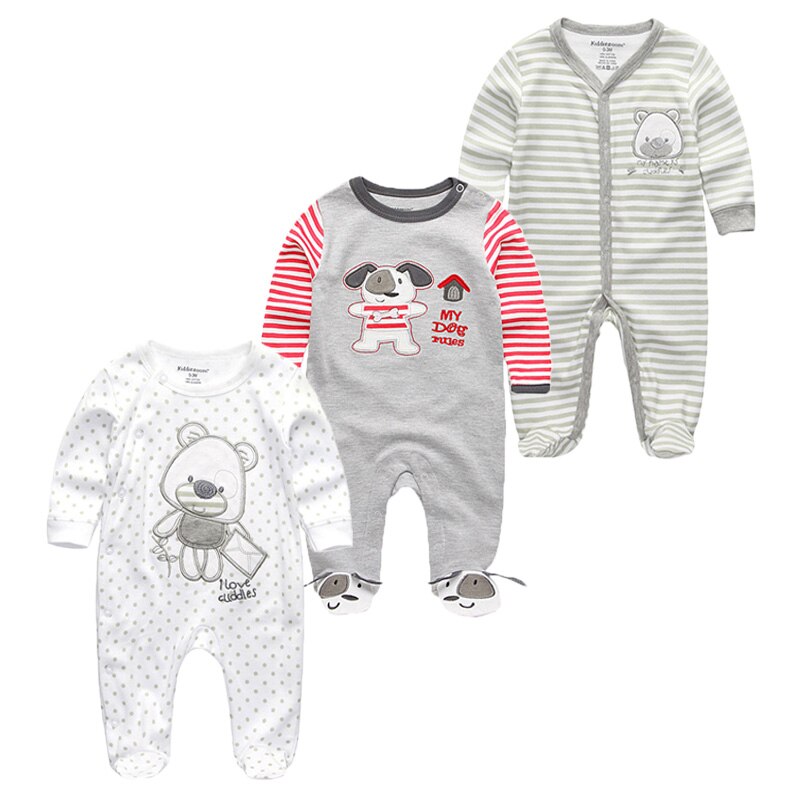 Cotton 1/3PCS Newborn Full Sleeve Autumn Clothing