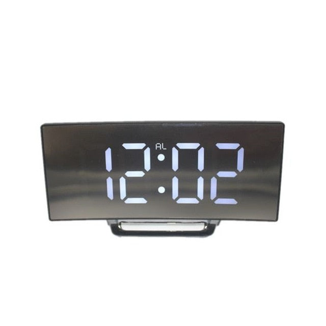 Digital LED Display Alarm Clock with 2 USB Output Ports