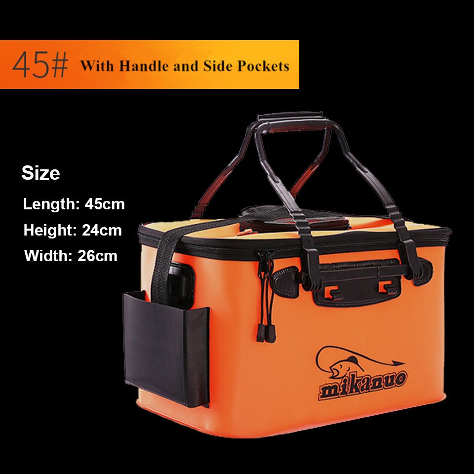 WALK FISH 11/19/23/28/35L Collapsible Folding Thicken EVA Live Fish Box Tank Bucket Camping Outdoor Fishing Tackle Equipment