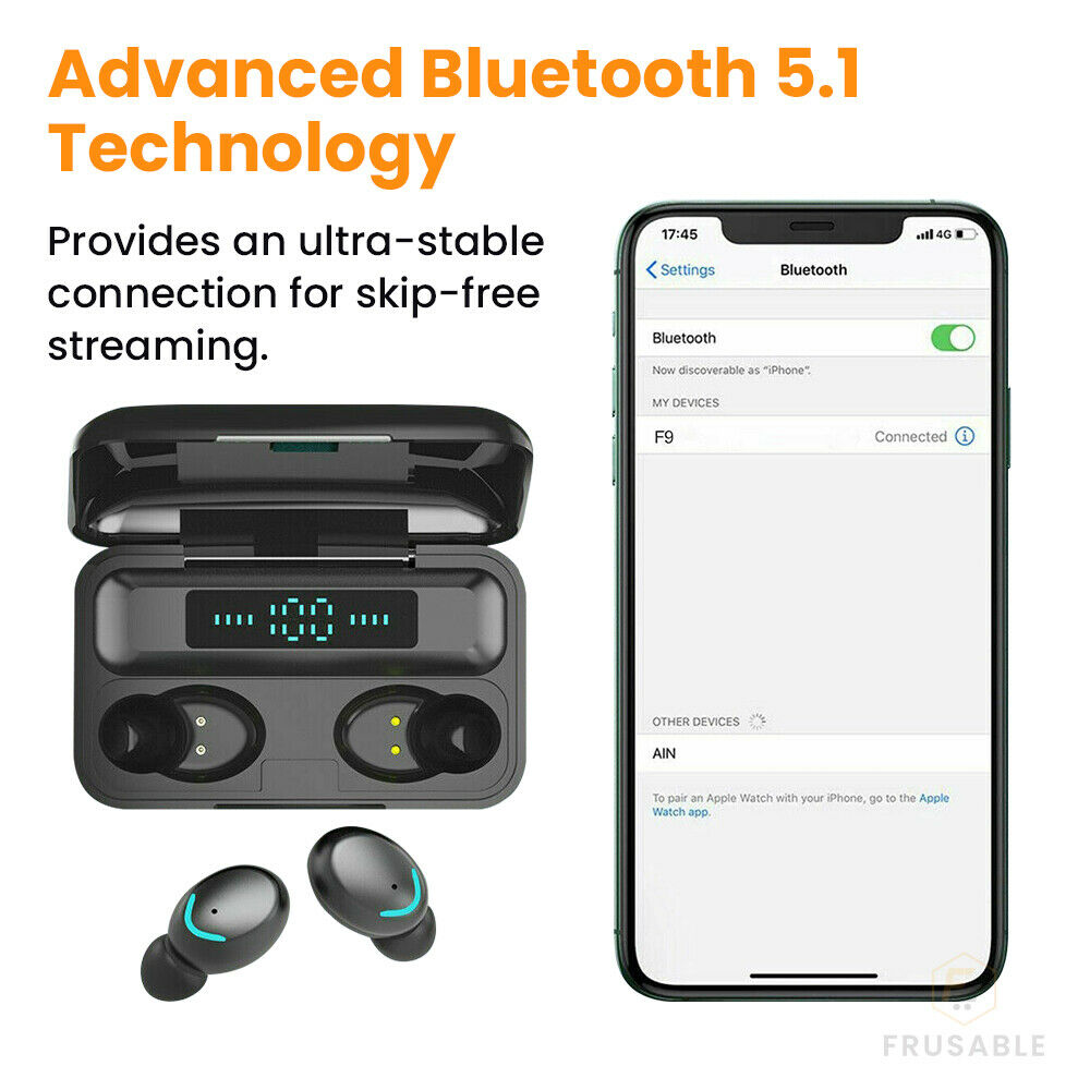 Bluetooth Earbuds for Apple & Android